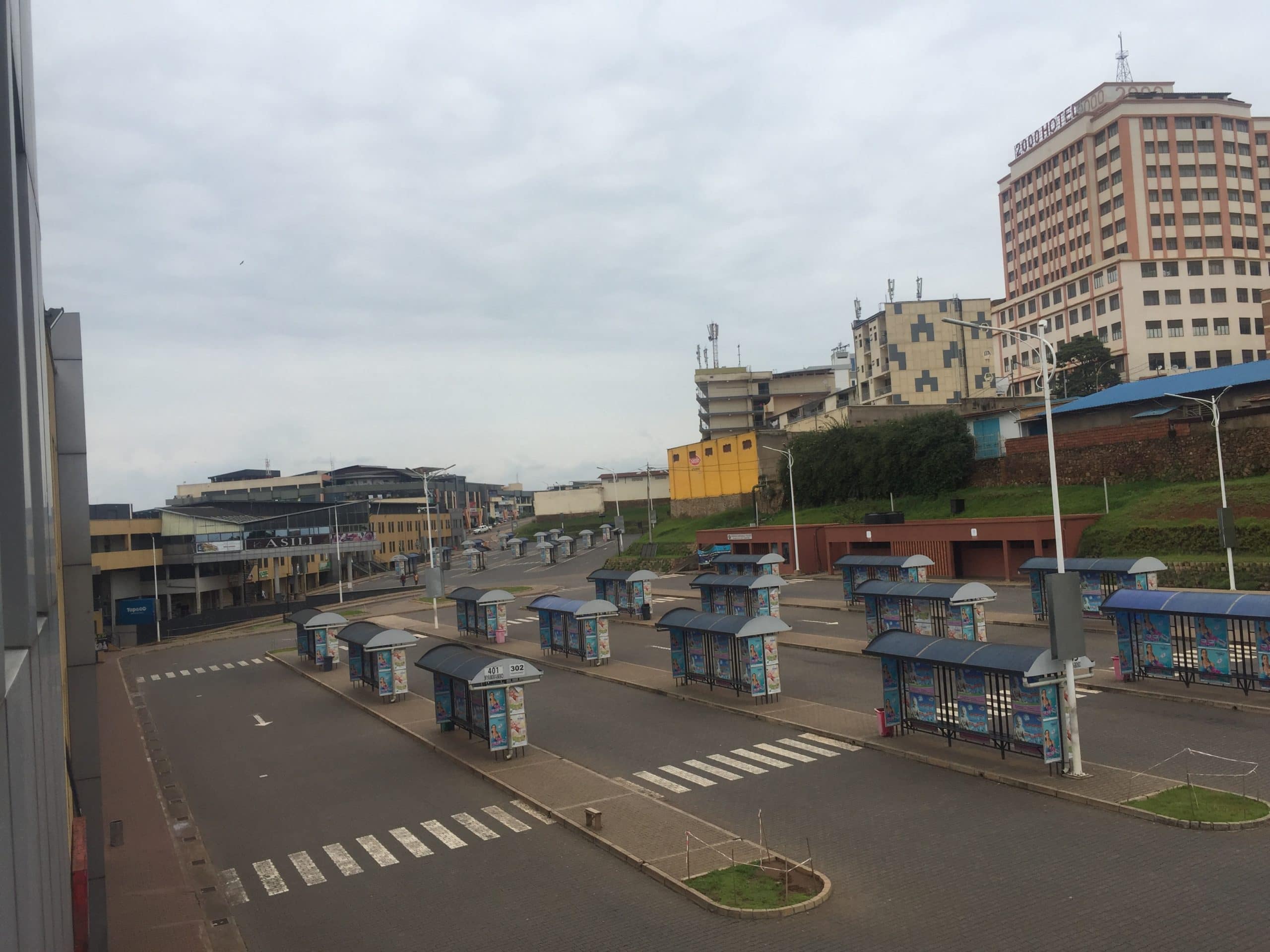 Public transport was banned in Rwanda as a measure to curb the spread of COVID-19. This is Kigali downtown bus terminal