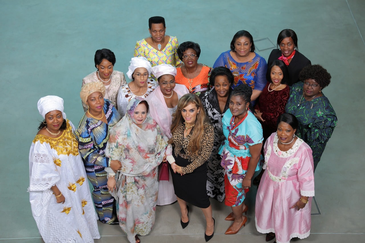 Senator, Dr. Rasha Kelej with African First Ladies