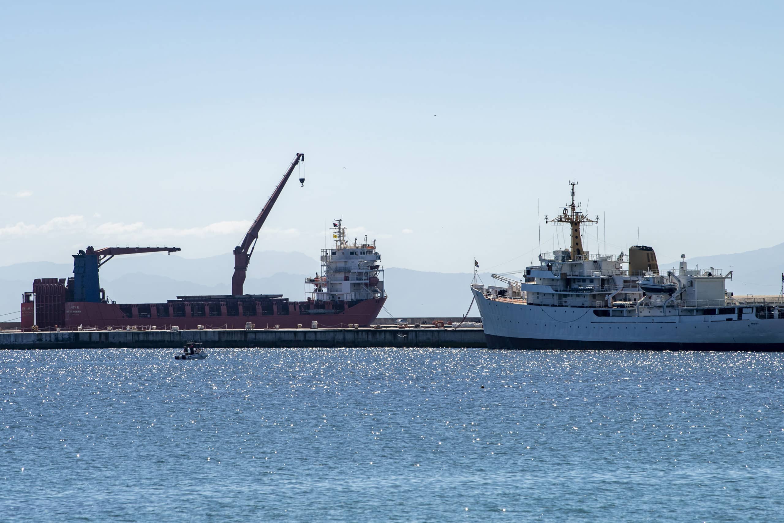 Russian Registered Cargo Ship Lady R Anchored At Simons Town Naval Base