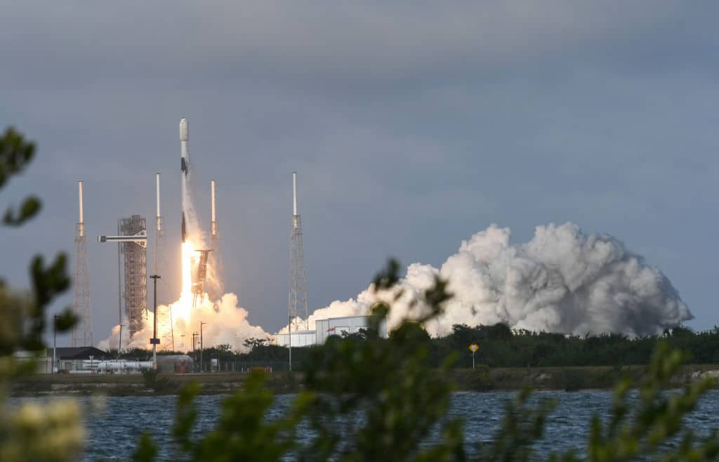 A SpaceX Falcon 9 rocket launches the third pair of O3b