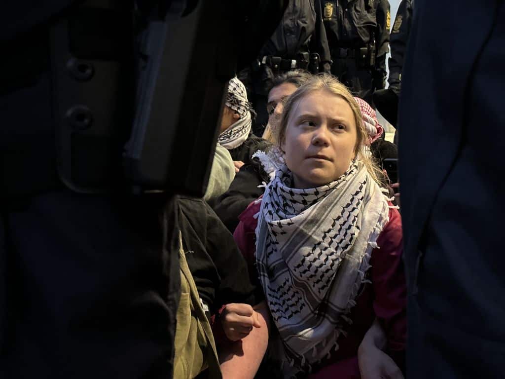 Police intervene and detain during protests against Israel’s Eurovision Song Contest participation in Malmo