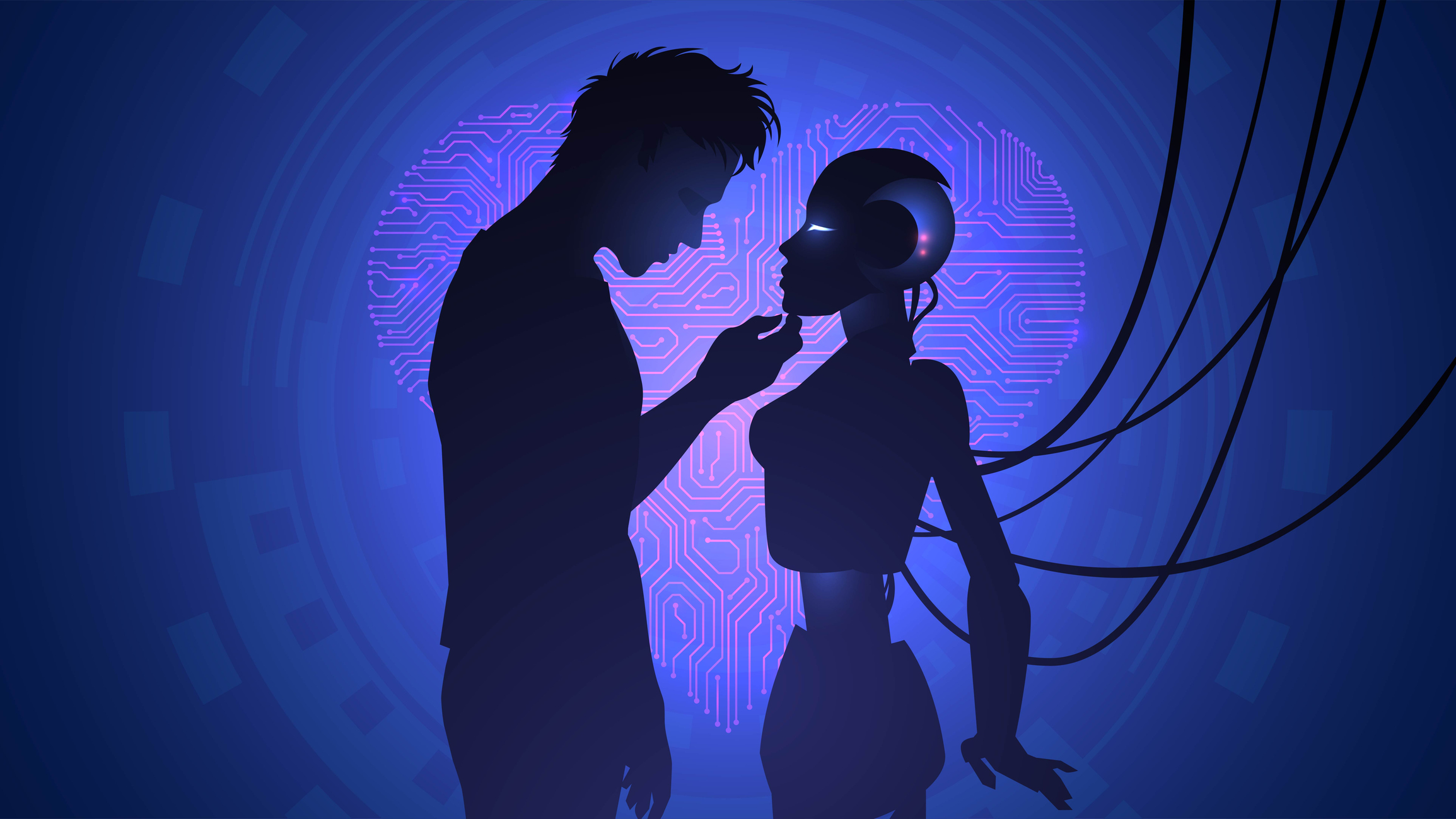 Man and robot love