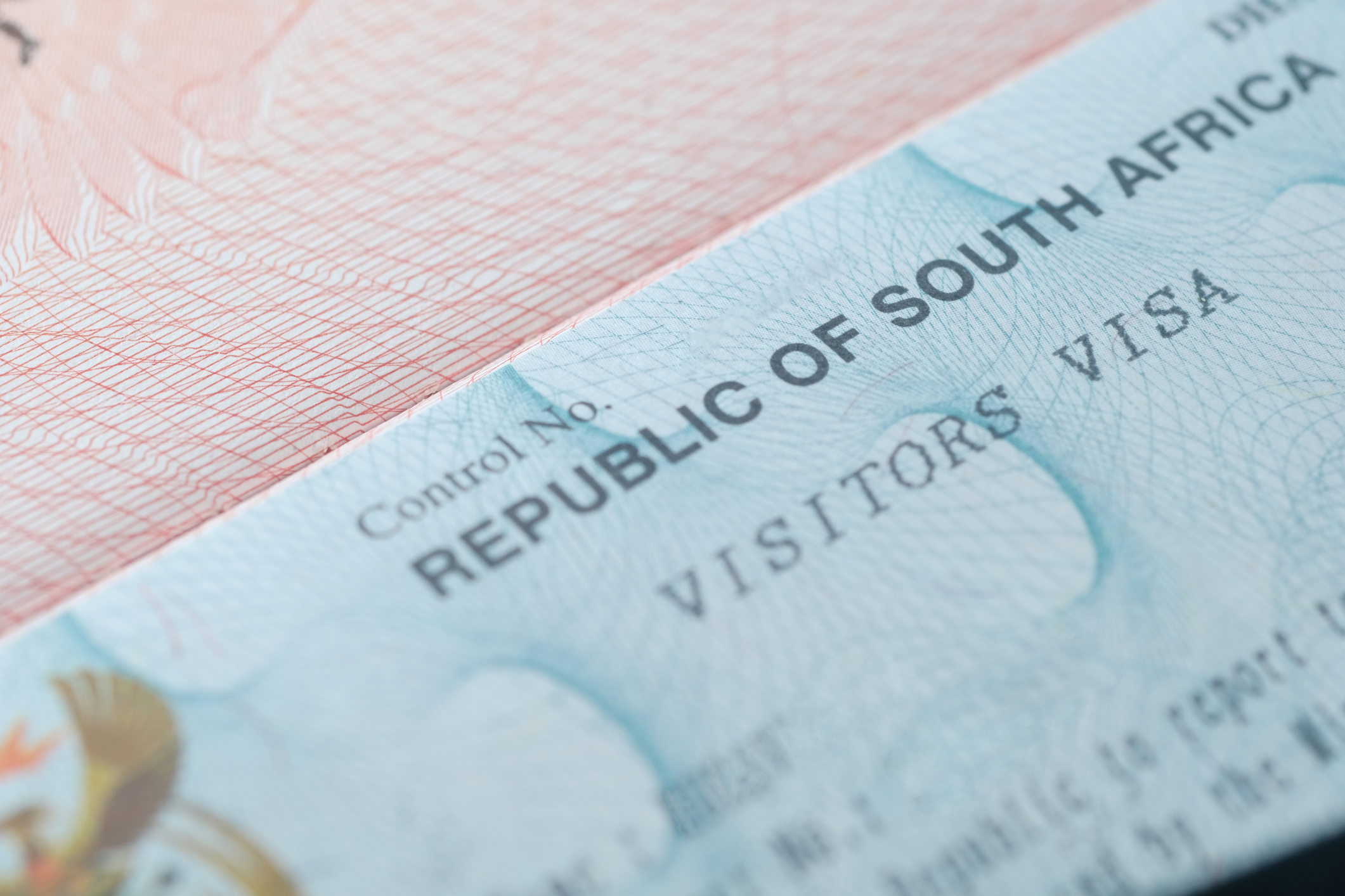 South Africa visa in traveler’s passport