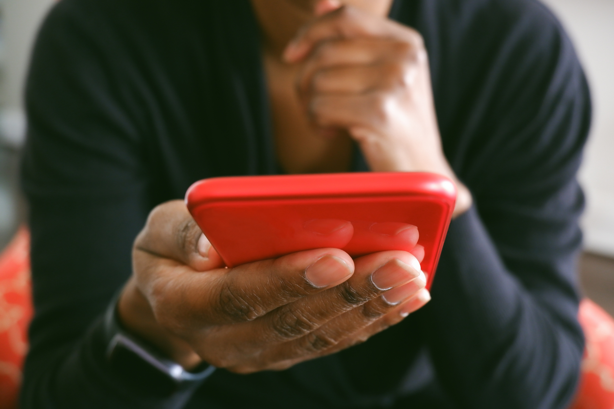 Woman Uses Smart Phone